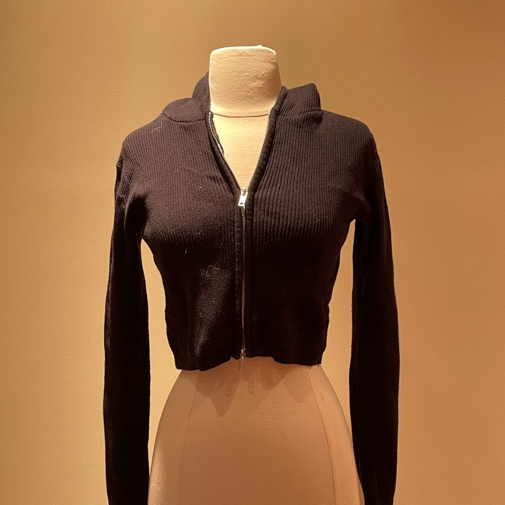 brandy melville cropped and ribbed sweater - Picture 1 of 2